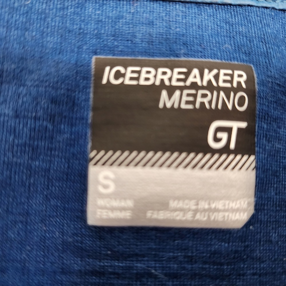 Icebreaker Merino GT Quilted Hybrid Jacket Women S Blue Thumbhole Full Zip - Picture 6 of 10